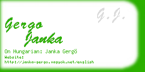 gergo janka business card